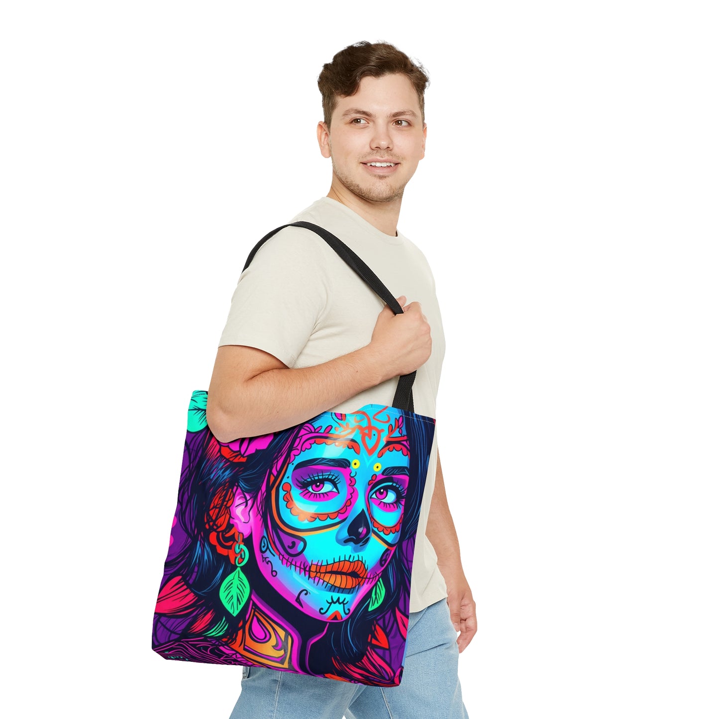 Vibrant Day of the Dead Tote Bag: Celebrate Life in Style