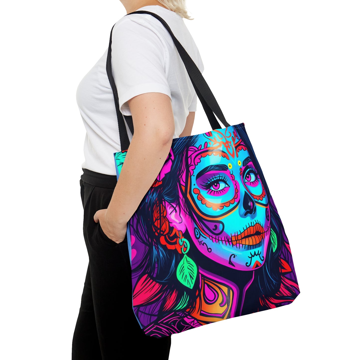 Vibrant Day of the Dead Tote Bag: Celebrate Life in Style